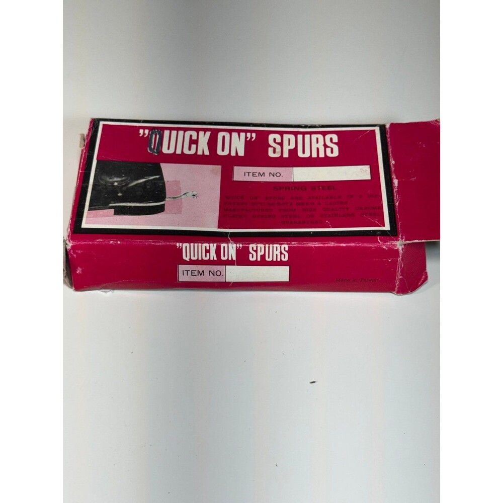 Vintage Quick On Silver Spurs Men's 1" Star Rowel w/Box